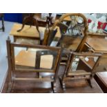 19th cent. Mahogany dressing table mirrors of delicate form (3).