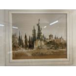 Attributed to Vernon Ward (1905 - 1985) Watercolour on paper, View of Alhambra. Unsigned but with