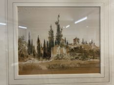 Attributed to Vernon Ward (1905 - 1985) Watercolour on paper, View of Alhambra. Unsigned but with