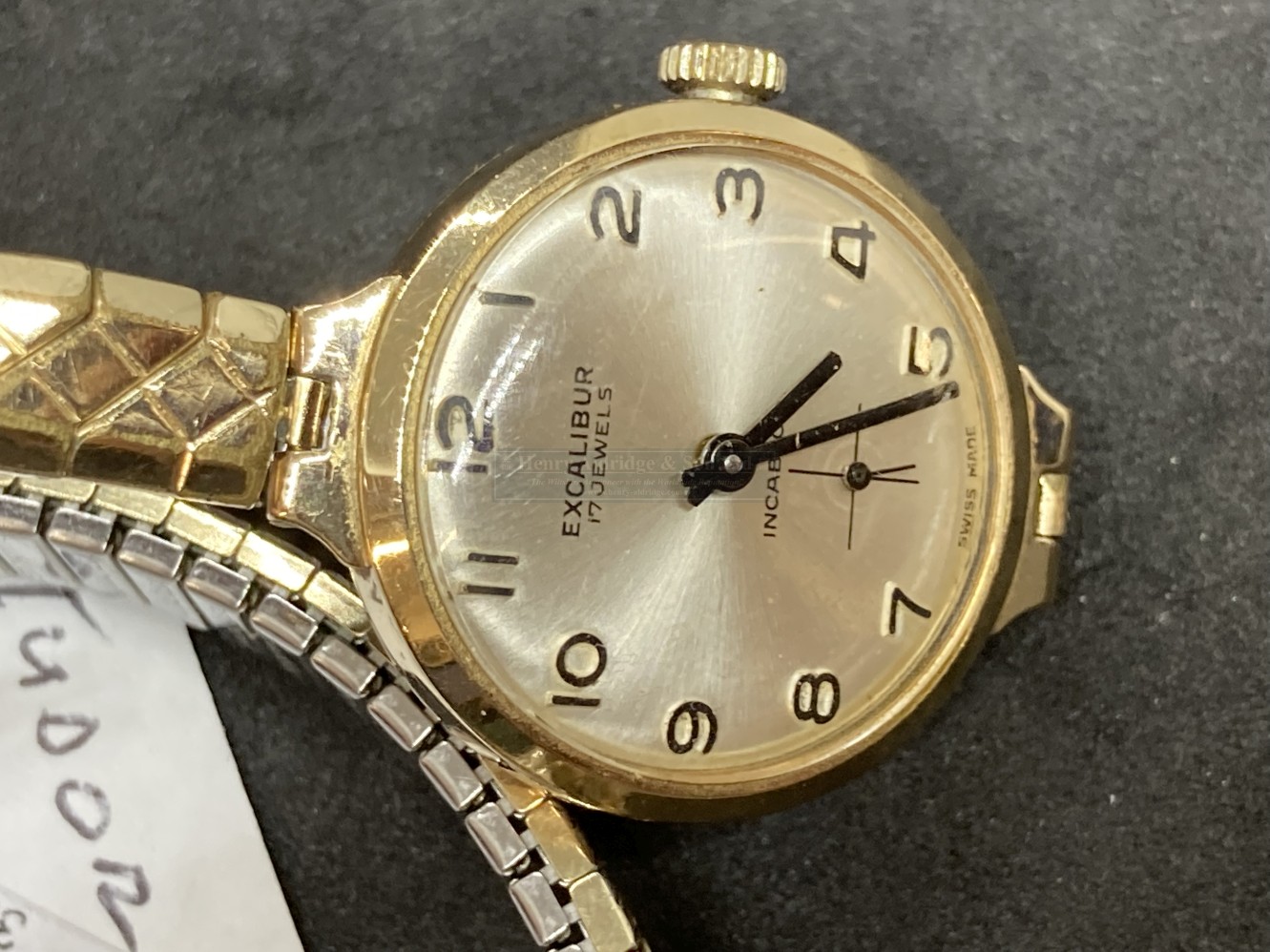 Watches: ladies gold plated Tudor on bracelet, square dial. Plus a ladies Excalibur watch, 9ct - Image 3 of 4