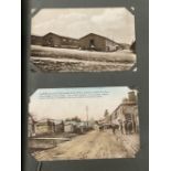 Postcards: Album of rare Wiltshire cards to include, numerous Codford and WWI related cards of The