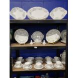 20th cent. Ceramics: Royal Albert 'Silver Maple' dinner and tea china, plates 10ins. x 10, plates