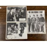 Music: Beatles A Hard Day's Night film stills (2), plus sheet music for We Can Work It Out.