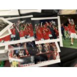 14 Football: Colour, some silver gelatin, Manchester United Treble season on Bus, after UEFA etc. (