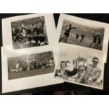 Football: Liverpool, three silver gelatin photographs of 1965 Cup Final, all signed by Ian St. John,