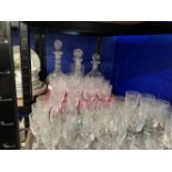 20th cent. Glass: Royal Doulton Crystal and other glasses includes, tumblers x 6, sherry x 6, brandy
