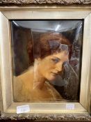 19th cent. German Cristolien of a young woman by Franz Hanfstaengl. 8ins. x 9ins.