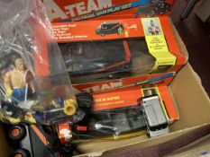 Toys: Collection of 1980s A-Team toys including, boxed Tactical Van Set, figures, etc.