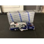 Toys: Diecast cars. Collectors model Conrad No. 103401 Mercedes-Benz 1955 Racing Car Transporter