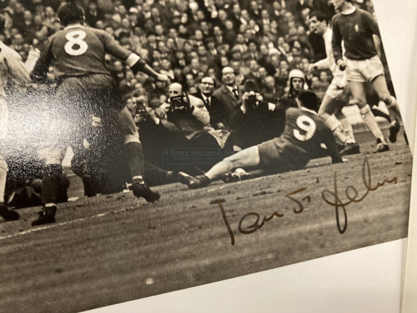 Football: Liverpool, three silver gelatin photographs of 1965 Cup Final, all signed by Ian St. John, - Image 6 of 6