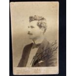 Rugby Union: Arthur Joseph Gould - Monkey Gould (1864-1919). Rare, signed sepia cabinet photo by