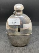 Hallmarked Silver: Flask, William Hutton and Sons Ltd. Sheffield date letter T for possibly 1886-87,