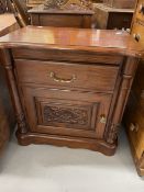 20th cent. Hardwood bedside cabinets. 15ins. x 24ins. (2)