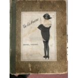 Raphael Kirchner, an original folder containing six prints, of ladies in risqué poses,