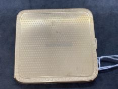 Hallmarked Gold: Cigarette case Birmingham 9ct. 375 Adey Bros. 116g.