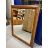 19th cent. Mahogany overmantle/mirror of good proportions. 49ins. x 42ins.