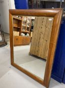 19th cent. Mahogany overmantle/mirror of good proportions. 49ins. x 42ins.