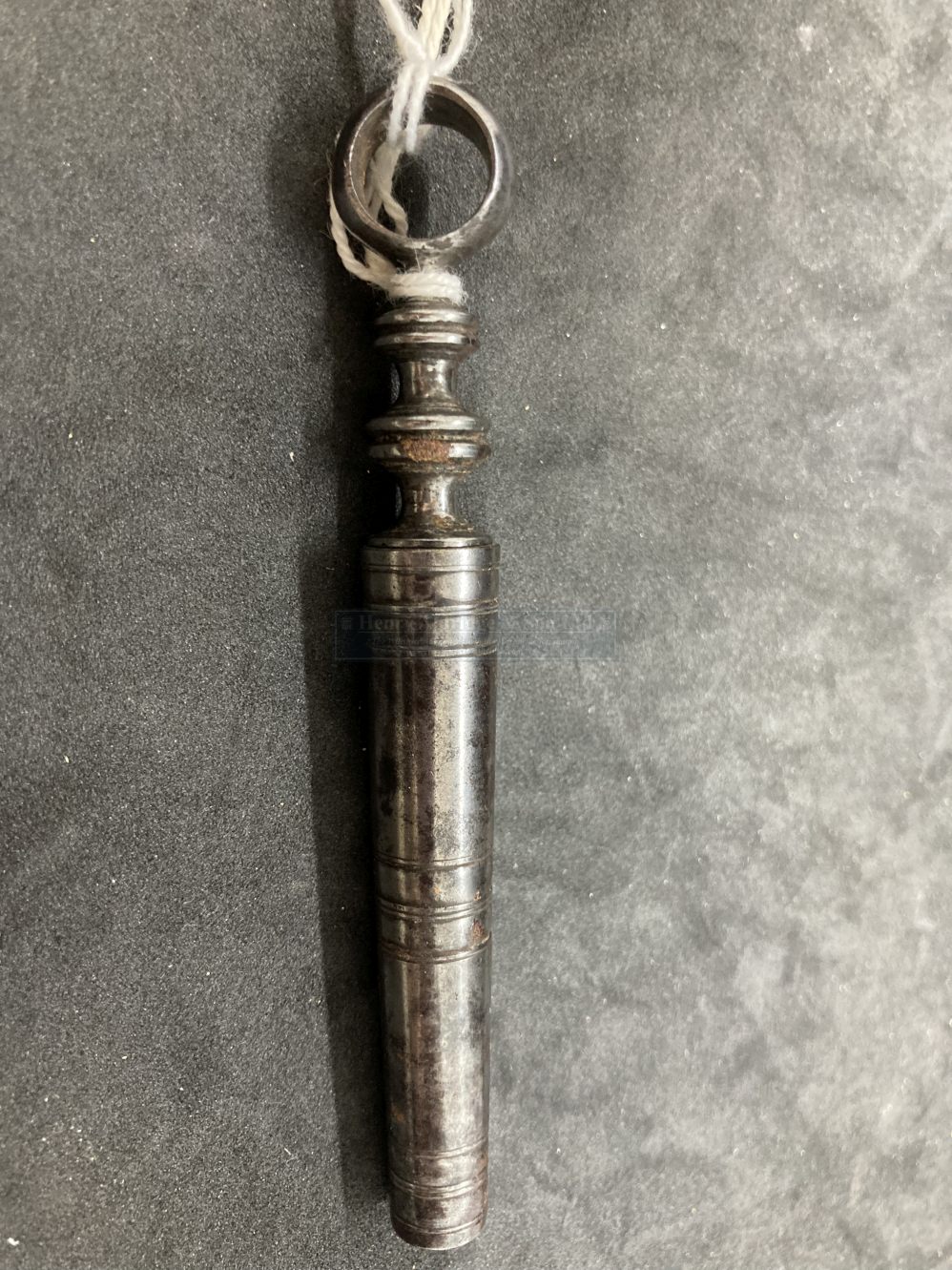 Corkscrews/Wine Collectables: 19th cent. English (German steel) cylindrical pocket helix screw.