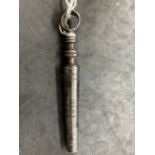 Corkscrews/Wine Collectables: 19th cent. English (German steel) cylindrical pocket helix screw.