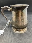Hallmarked Silver: 18th cent. Tankard, probably James Young, London date letter n for 1768-69. 4ins.