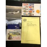 Aeroplanes: Collection of 1930s and later ephemera to include B.O.A.C and Royal and Mail Australia.