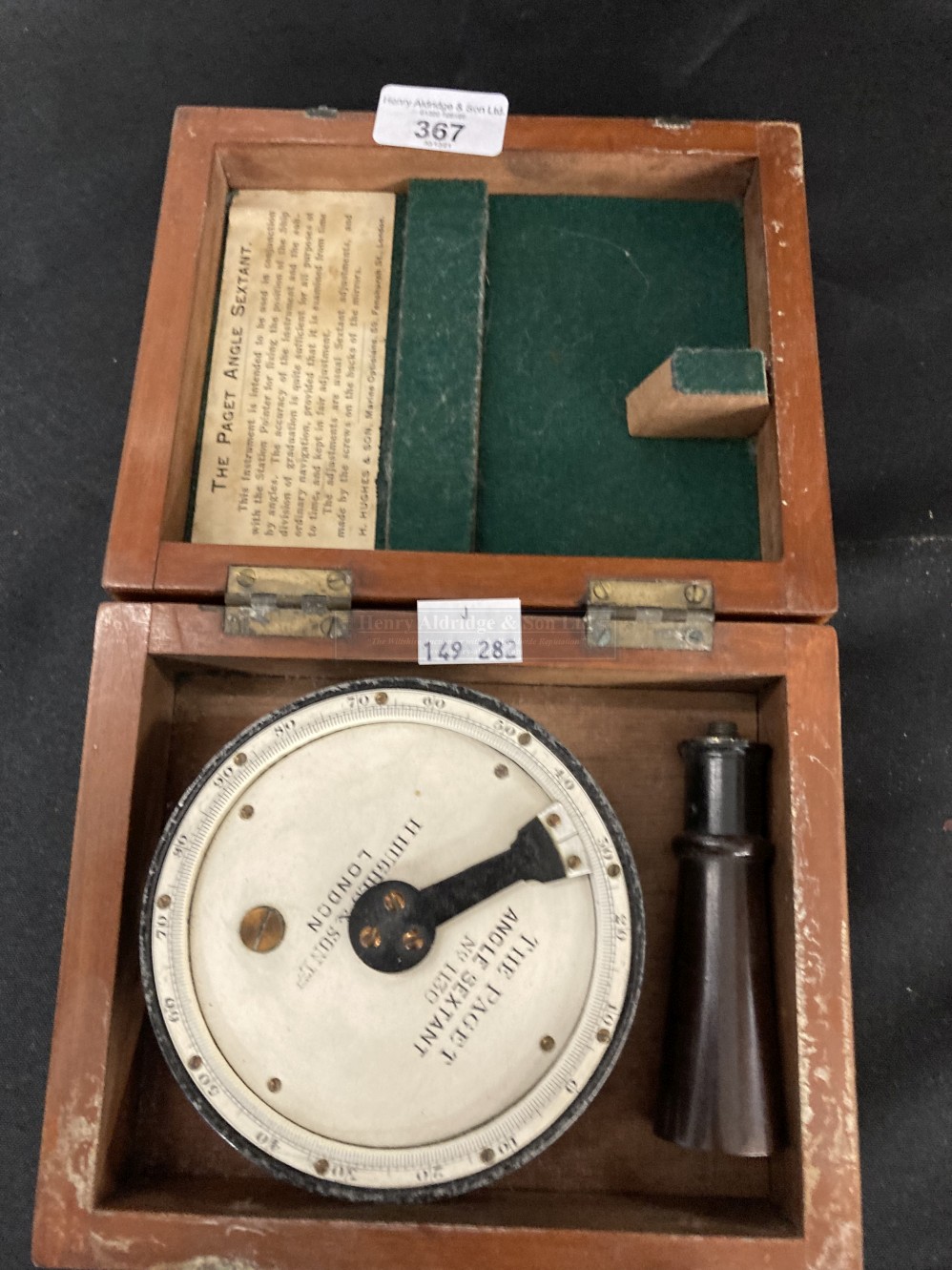 Marine: Henry Hughes The Paget Angle Sextant, No. 1130.
