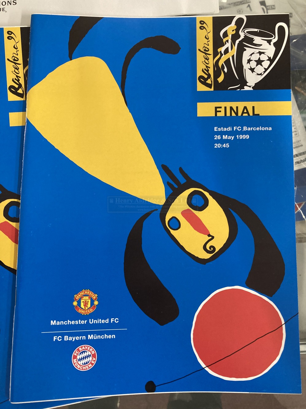 Football: Manchester United, European Cup Final v Bayern Munich, 1999, selection includes, - Image 2 of 3