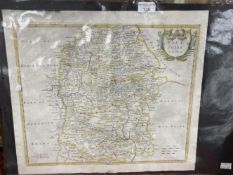 Maps: Robert Morden Wiltshire. Coloured, sold by Abel Swale, Awnsham and John Churchill, unframed.