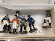 Militaria: 'Niena' miniature painted historical figures, Lord Nelson, Duke of Wellington, Ulysses