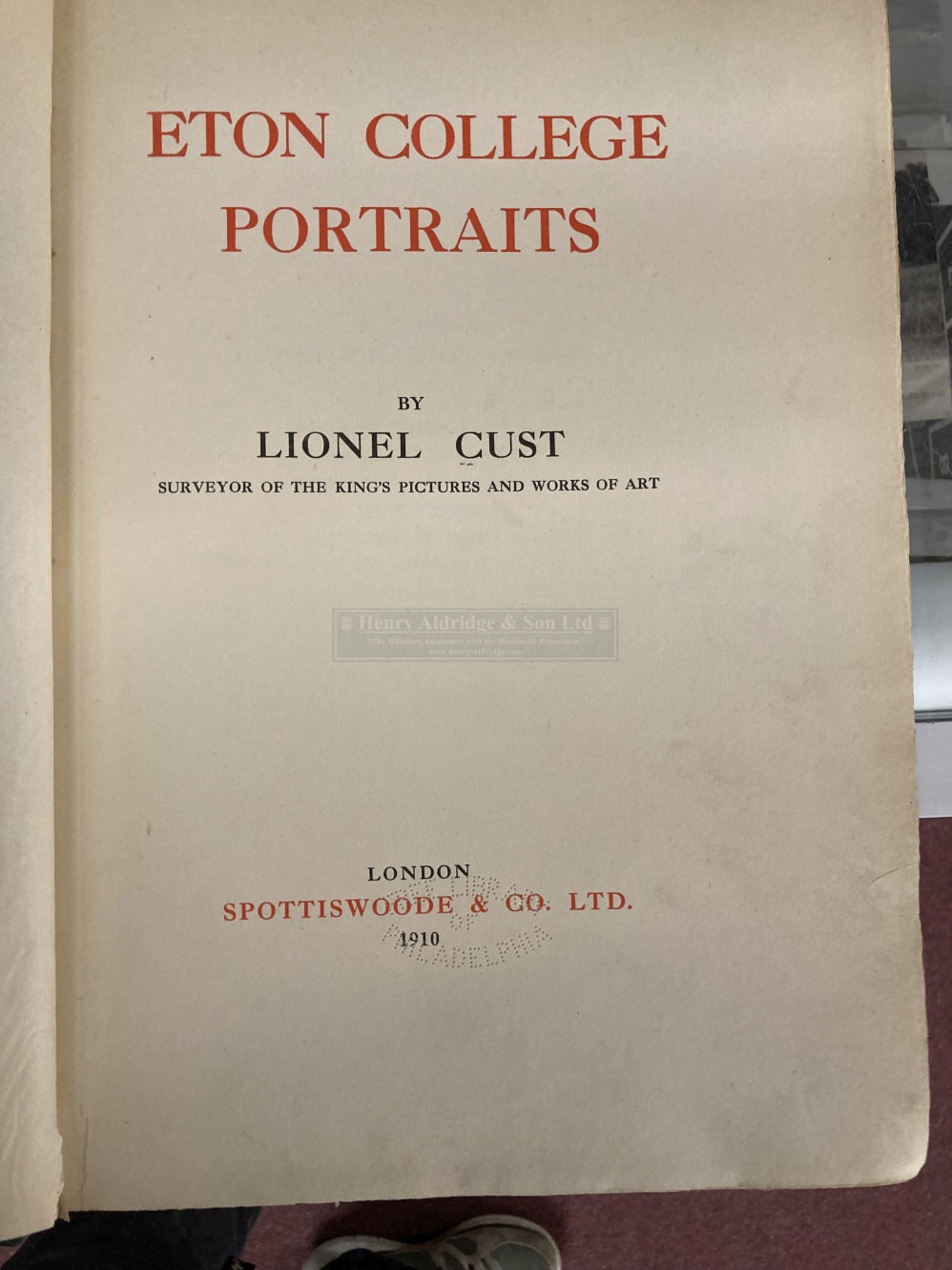 Books: Lionel Cust, large size hardback edition of 'Eton College Portraits', by Spottiswoode - Image 2 of 5