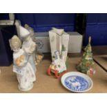 20th cent. ceramics: Royal Copenhagen 'Nutcracker' Clara and Peter Sleigh Ride No. 766, Decorated