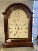 Clocks: Bracket clock signed Ellicott London, mahogany case, the restored dial 10¾ins x 7½ins, on