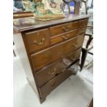 20th cent. George III style chest of seven drawers on bracket supports. 33ins.