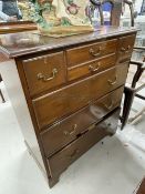 20th cent. George III style chest of seven drawers on bracket supports. 33ins.