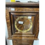 Clocks: 20th cent. Oak grandmother, treen face, brass chapter ring. 12ins. x 54ins. (7ins dial)