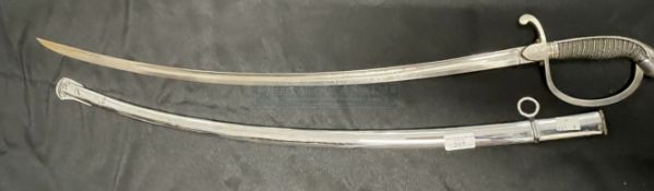Militaria/Edged Weapons: Imperial silver German/Bavarian Cavalry sabre, engraved blade 'In Treue