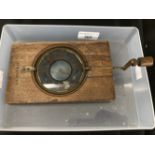 19th cent. Magic Lanterns: E.G. Wood & Co. Winding magic lantern, kaleidoscope revolving slide.
