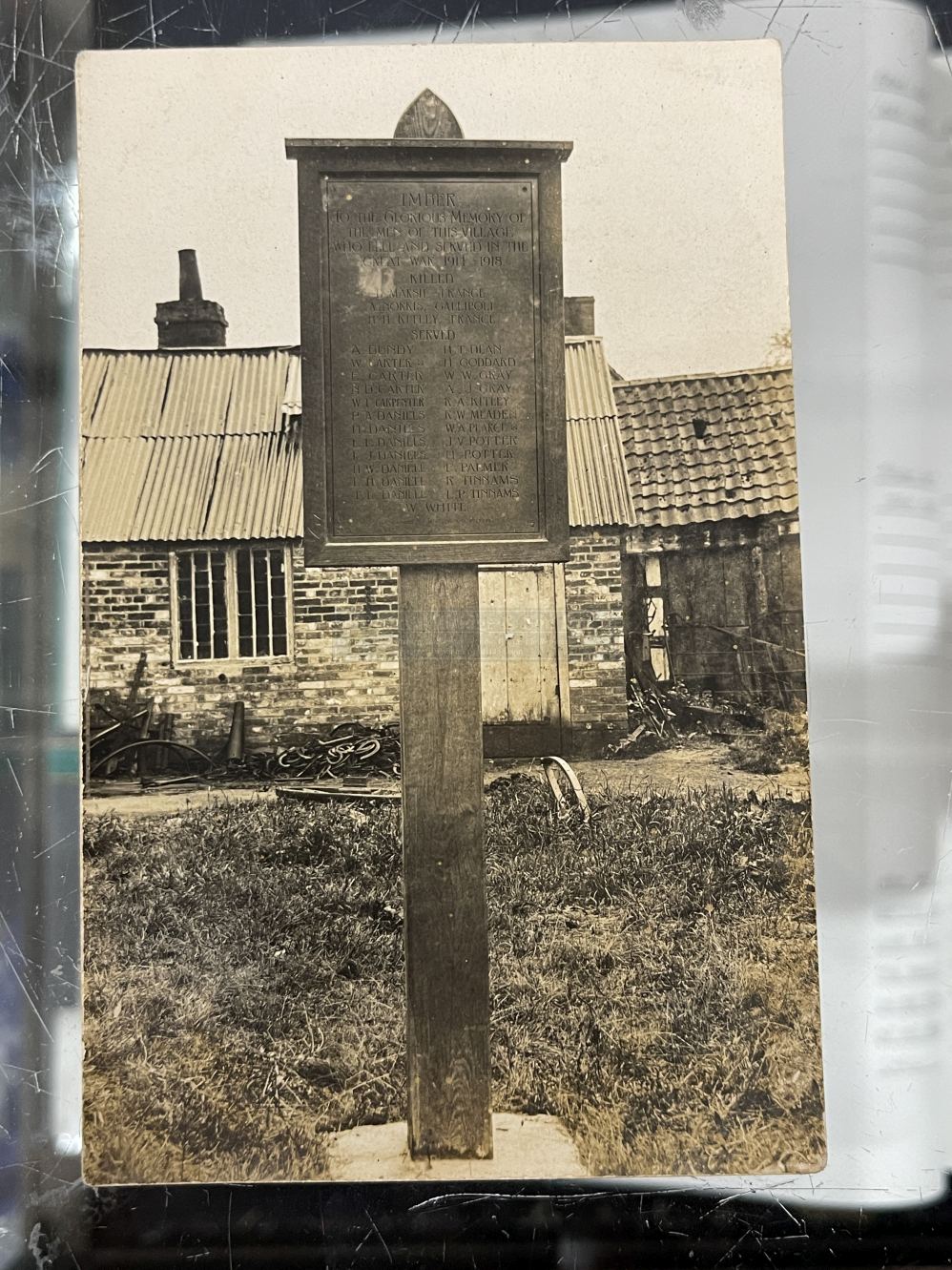 Postcards: Real photo postcards of the abandoned Wiltshire Village of Imber. (3) - Image 2 of 3