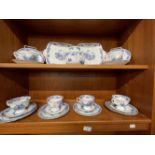 20th cent. Ceramics: Grimwades Atlas - half tea set comprising cake plates x 2, cups x 6, saucers