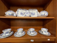 20th cent. Ceramics: Grimwades Atlas - half tea set comprising cake plates x 2, cups x 6, saucers