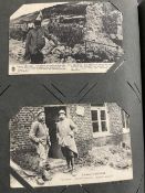 Postcards: Edwardian and WWI. One album containing more than 200 cards from mid-Edwardian period