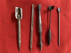World War One: Royal Flechette/aerial darts, British and other. (5)