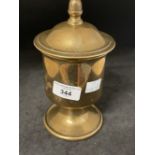 Late 19th/early 20th cent. Bronze tobacco jar, possibly a shipboard item. 8ins.