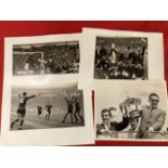 Football: Liverpool, three silver gelatin photographs of 1965 Cup Final, all signed by Ian St. John,