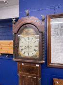 Clocks/Wiltshire: 19th cent. Mahogany 8 day longcase clock with painted arch dial, Thomas Eames of