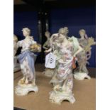 20th cent. Classical muses, all require restoration. 8ins. (5)