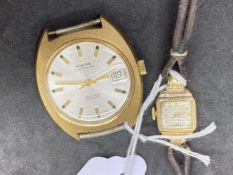 Watches: Gents wristwatch automatic 25 jewel Incabloc, plus Roidor ladies hallmarked 9ct gold
