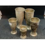 Norwegian Silver: Christening cups stamped 830, engraved and embossed. 5½ins. x 2, 4ins. x 2,