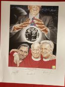 Football/Manchester United: Limited Edition print 245/350, The Sorcerer's three Apprentices,