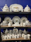 20th cent. Ceramics: Villeroy and Boch 'Basket' dinner and coffee, discontinued 2007. Tureens with